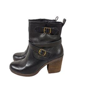 Lucky Brand LK-Orenzo Black Heeled Boots Dean Women's Size 9.5 Leather